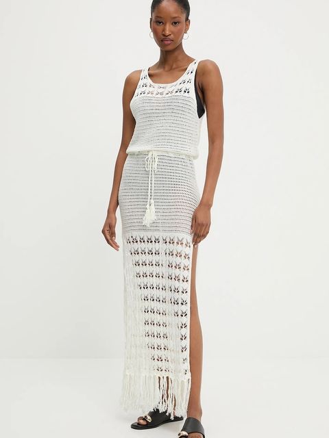 Answear.LAB sukienka plażowa kolor biały