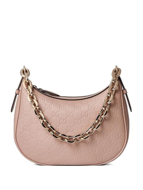Gucci medium logo-pattern chain shoulder bag - Pink - zdjęcie produktu nr 1