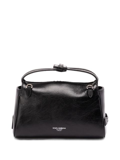 Dolce & Gabbana zip-fastening leather tote bag - Black