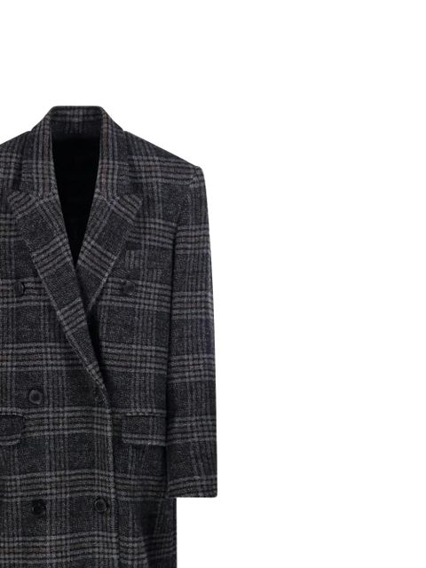 MARANT ÉTOILE Lexana double-breasted checked coat - Brown - zdjęcie produktu nr 2