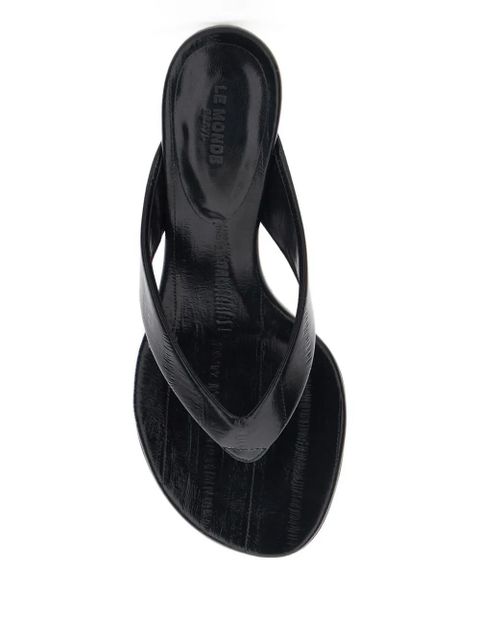 Le Monde Beryl wedge thong trainers - Black