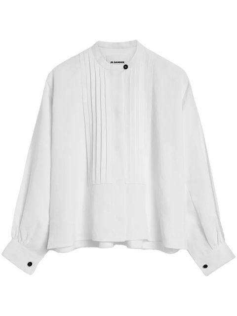 Jil Sander pleated long-sleeves shirt - White - zdjęcie produktu nr 1