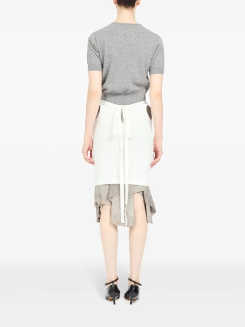 Maison Margiela layered knee-length skirt - White