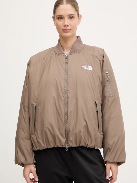The North Face kurtka bomber Choqa kolor brązowy zimowa oversize NF0A8F1WBOW1 - zdjęcie produktu nr 1