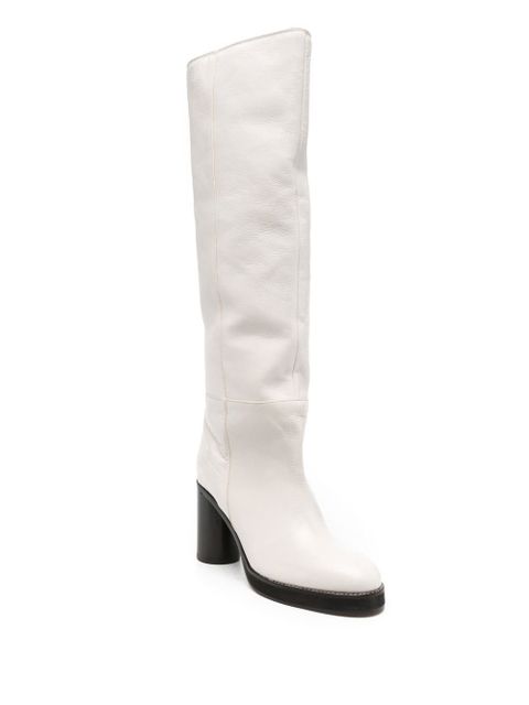 ISABEL MARANT leather knee-high 85mm boots - White - zdjęcie produktu nr 2
