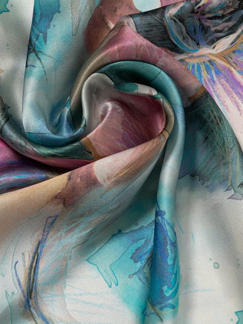 Answear.LAB apaszka jedwabna damska kolor multicolor wzorzysta