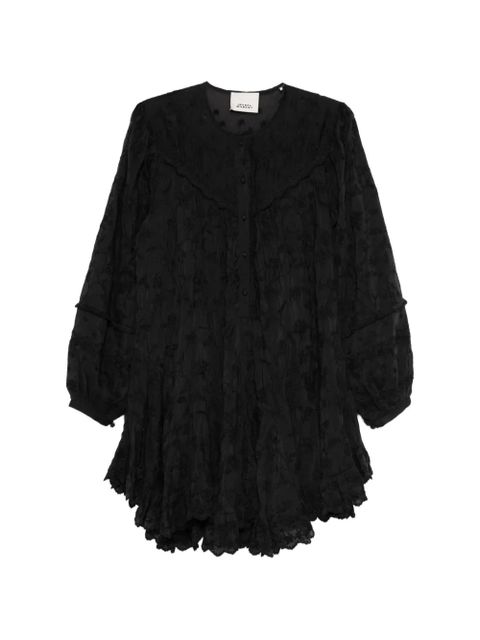 ISABEL MARANT Zame long-sleeved mini dress - Black