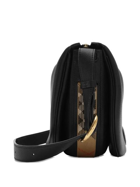 Burberry Tavistock check taping crossbody bag - Black