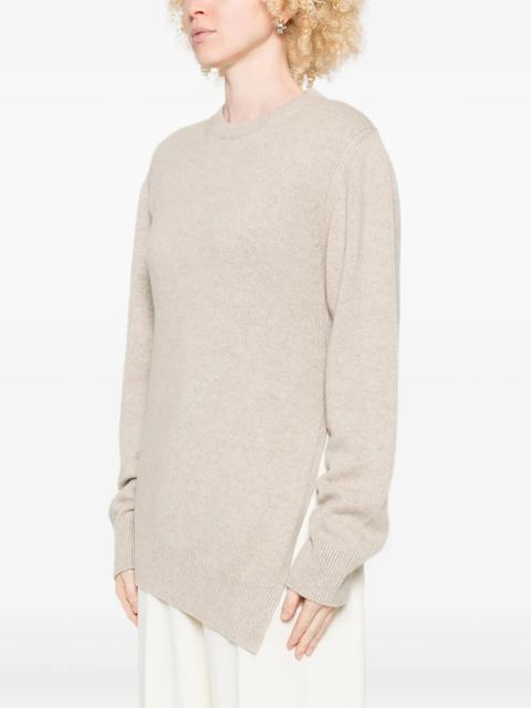 Jil Sander asymmetric-hem wool sweater - Neutrals - zdjęcie produktu nr 2
