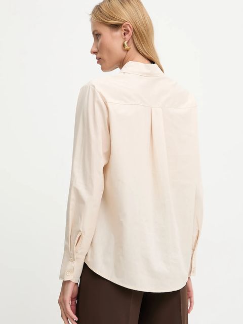 Answear.LAB koszula bawełniana damska kolor beżowy regular z kołnierzykiem klasycznym - zdjęcie produktu nr 2