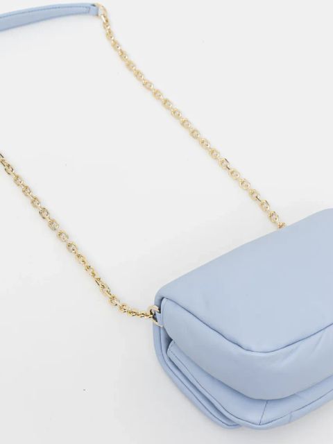 Patrizia Pepe torebka skórzana kolor niebieski 8B0219 L113