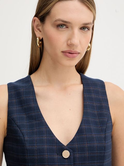 Fracomina kamizelka kolor niebieski jednorzędowa FS25WJ5002W56195 - zdjęcie produktu nr 2