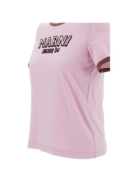 Marni logo crew-neck T-shirt - Pink