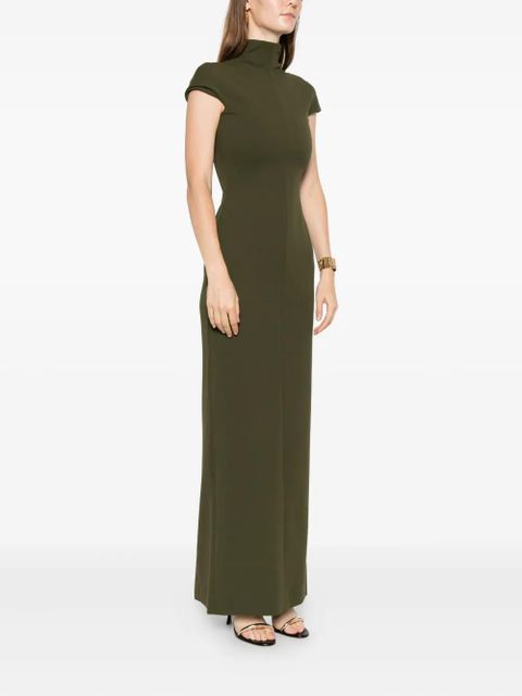Solace London high-neck lang maxi dress - Green