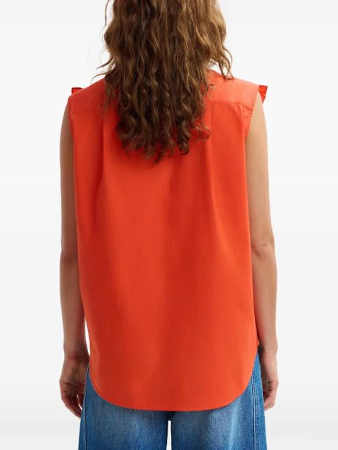 Essentiel Antwerp ruffled eyelet shirt - Orange