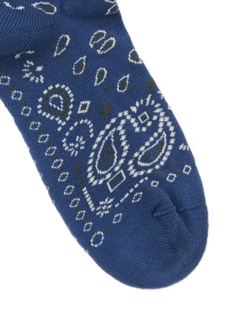 Alanui paisley bandana socks - Blue - zdjęcie produktu nr 2