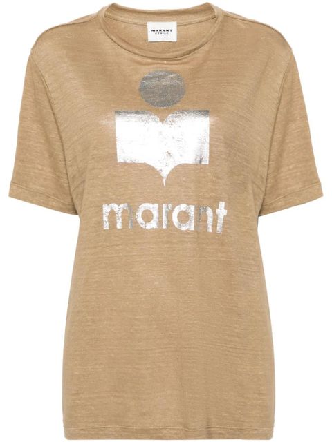 MARANT ÉTOILE Zewel logo-print T-shirt - Neutrals
