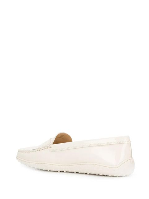 Tod's patent leather loafers - White