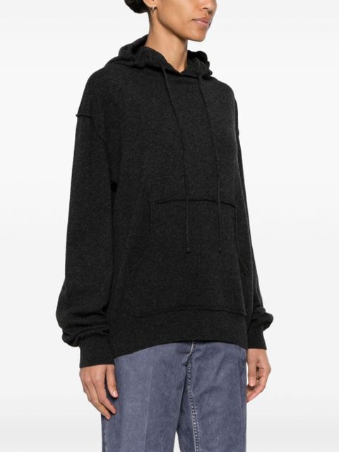 Maison Margiela four-stitch logo wool blend hoodie - Grey