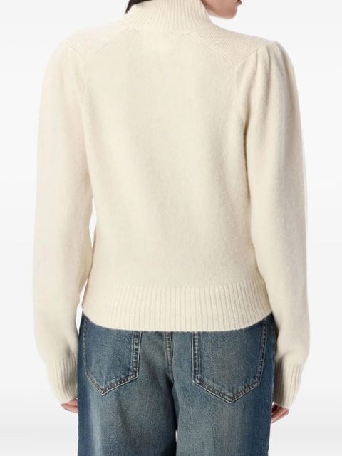 MARANT ÉTOILE turtleneck puff-shoulder jumper - Neutrals - zdjęcie produktu nr 2