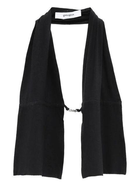 Gimaguas Mia draped buckle halter top - Black - zdjęcie produktu nr 1