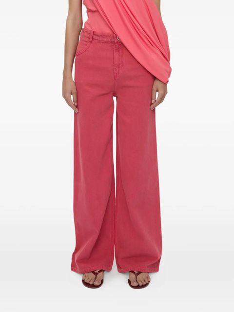 Christopher Esber front-botton wide-leg jeans - Red - zdjęcie produktu nr 1