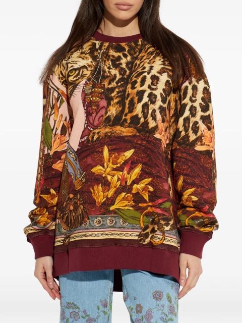 ETRO animal print sweatshirt - Red