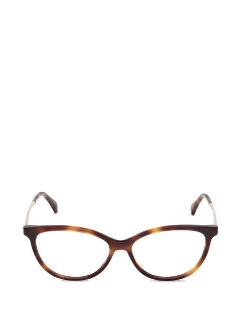 Max Mara Eyewear havana oval-frame glasses - Brown - zdjęcie produktu nr 1