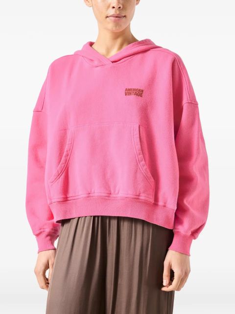 American Vintage Plizzy long-sleeve hoodie - Pink