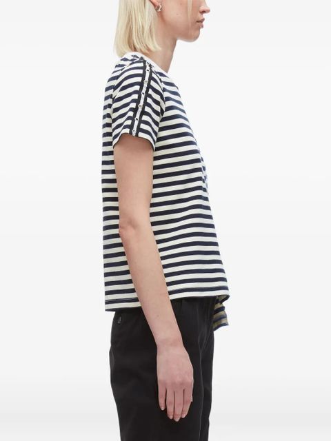3.1 Phillip Lim striped panelled T-shirt - Black