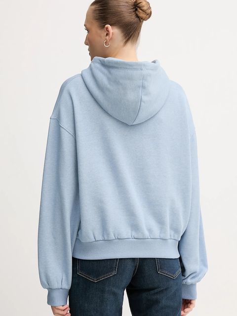 Tommy Hilfiger bluza damska kolor niebieski z kapturem z nadrukiem WW0WW47459