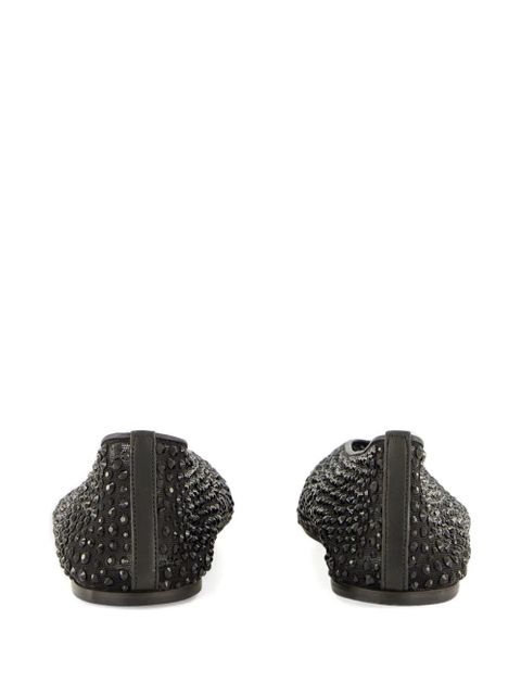 Le Monde Beryl Luna crystal-embellished ballet flats - Black - zdjęcie produktu nr 2