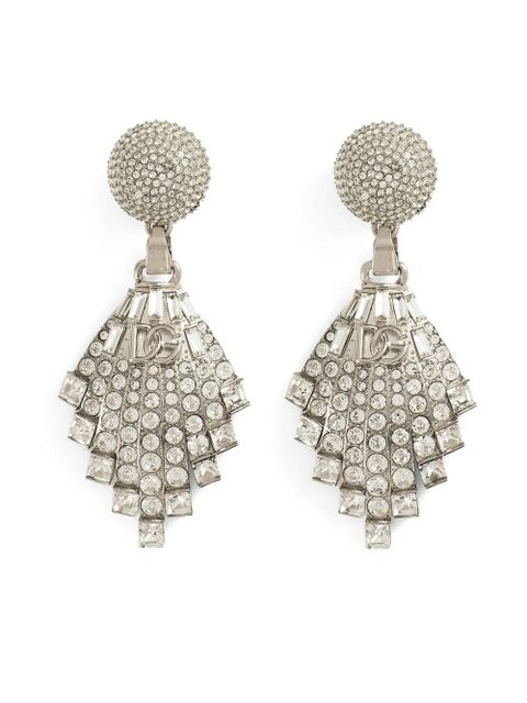Dolce & Gabbana crystal-embellished earrings - Silver - zdjęcie produktu nr 1