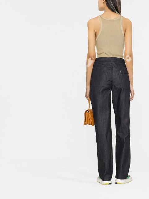 Jil Sander + high-waisted straight-leg jeans - Blue