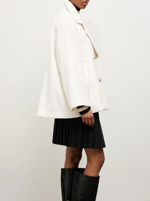 Answear.LAB płaszcz wełniany kolor biały