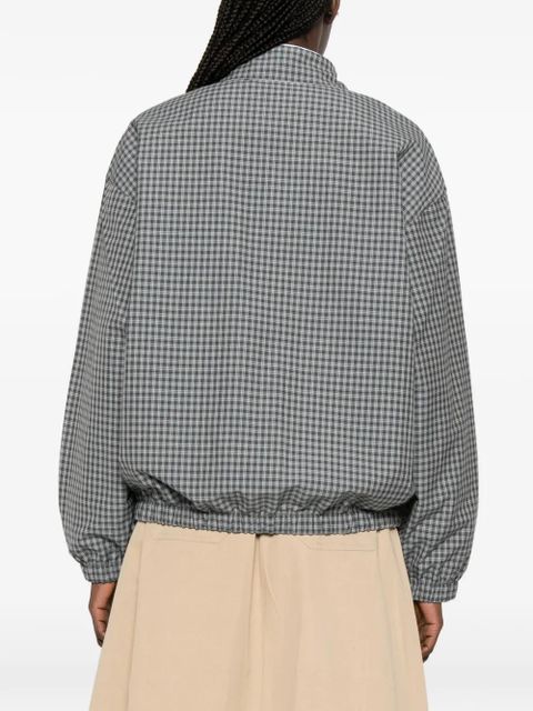 Prada check-pattern zip-fastening jacket - Grey