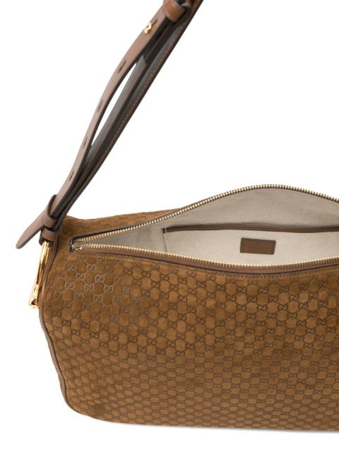 Gucci logo-pattern shoulder bag - Brown