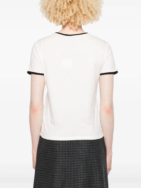 Self-Portrait jersey T-shirt - White