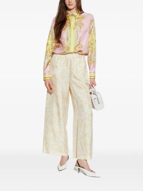 Versace floral-patterned trousers - White - zdjęcie produktu nr 2