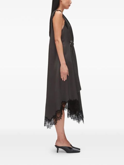 3.1 Phillip Lim lace V-neck midi dress - Grey