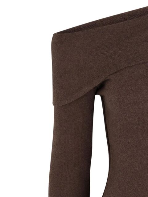 Reformation off-shoulder long-sleeve top - Brown - zdjęcie produktu nr 2