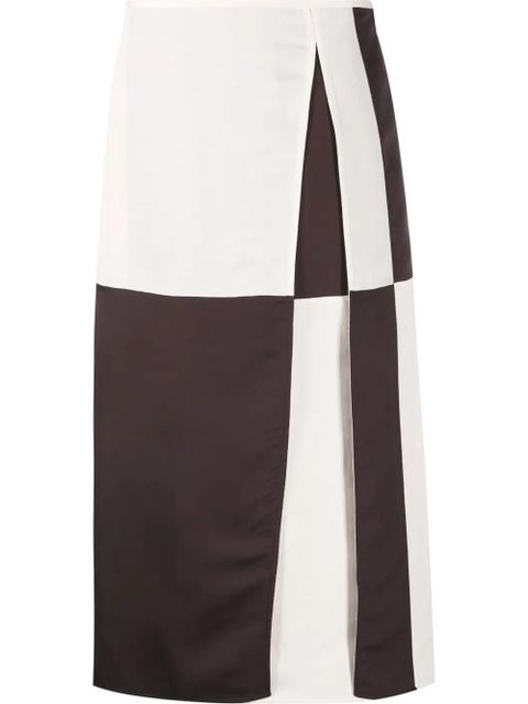 Jil Sander colour-block midi skirt - Neutrals - zdjęcie produktu nr 1