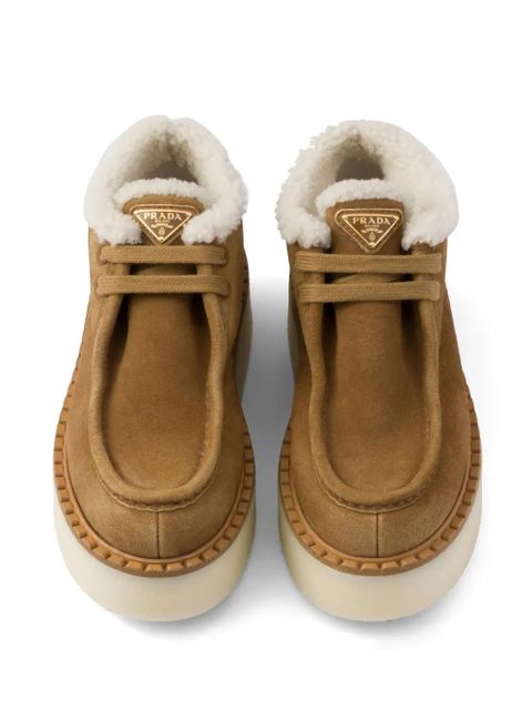 Prada suede chukka boots - Brown