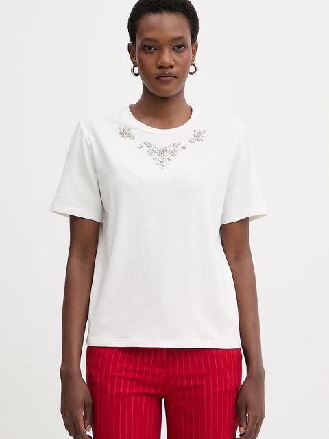 Morgan t-shirt damski bawełniany z elastanem - zdjęcie produktu nr 2