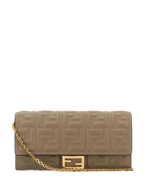 FENDI Baguette embossed chain leather shoulder - Neutrals - zdjęcie produktu nr 1