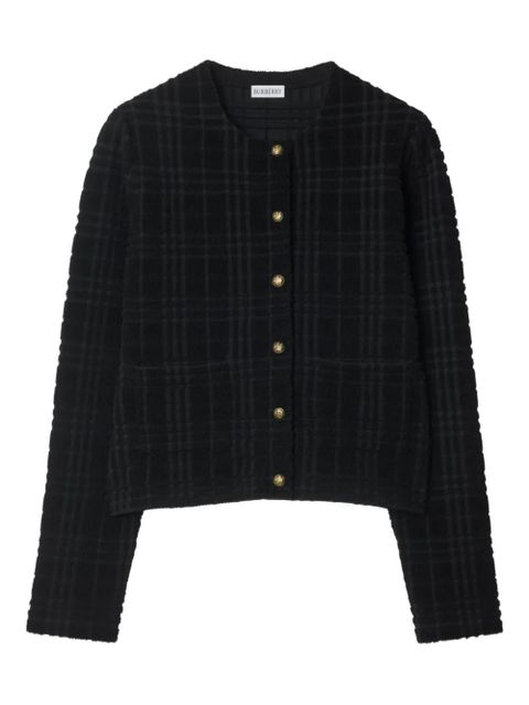 Burberry check knitted cardigan - Black - zdjęcie produktu nr 1