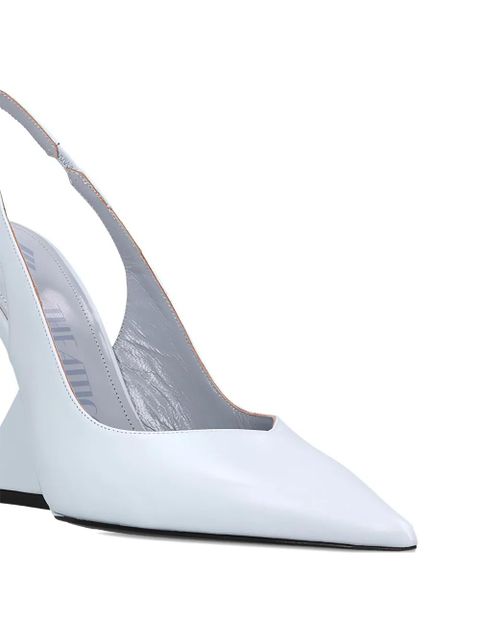 The Attico 105mm Cheope slingback wedge pumps - Blue