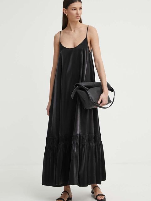 AERON sukienka IMOGEN kolor czarny maxi rozkloszowana AW24SSDR523491 - zdjęcie produktu nr 1