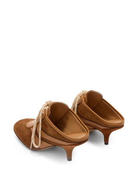 DRIES VAN NOTEN heeled suede mules - Brown