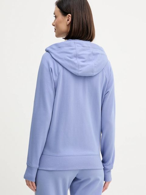 Dkny bluza damska kolor niebieski z kapturem gładka DP6J9510